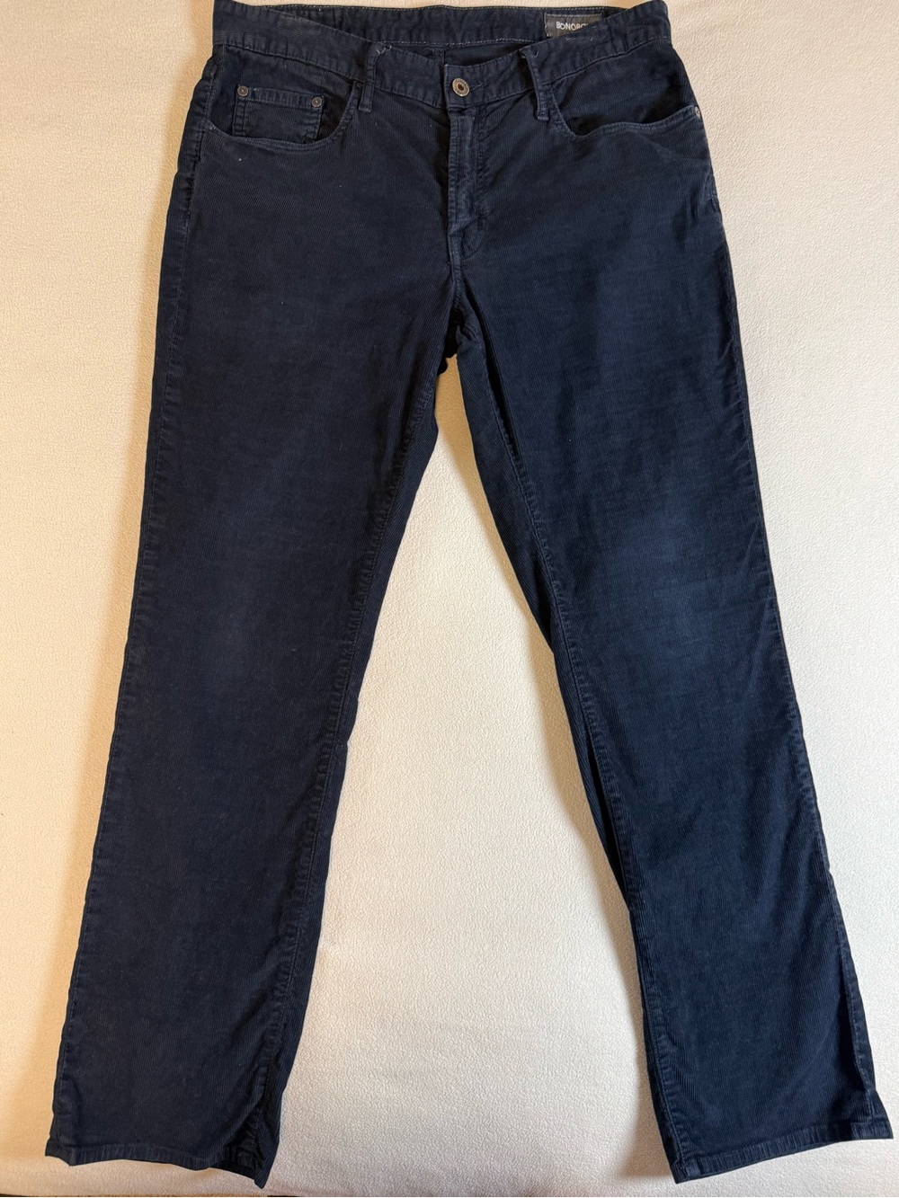 Bonobos Corduroy Pants Mens 32 X 30 Straight Leg Dark Blue Flex Weekday Chino - Picture 12 of 13